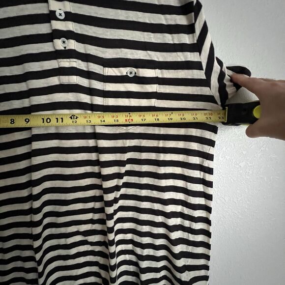 Todd Snyder Men’s Striped Polo Shirt Size XXL Cream / Black - Picture 6 of 6